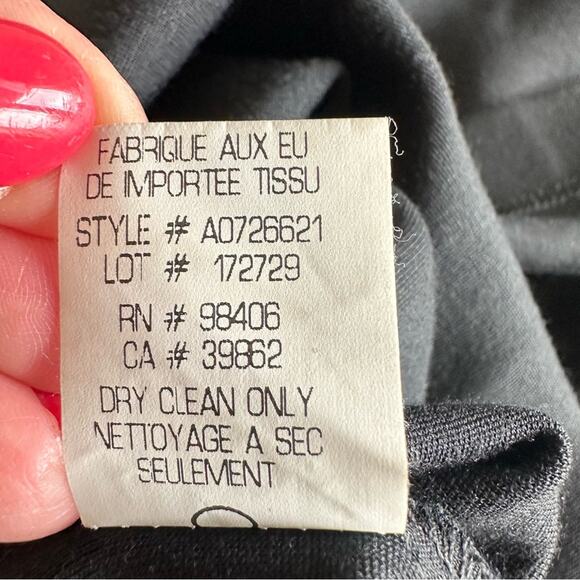 Theory Sheath Dress Bodycon Sleeveless Knit Open Back Black Womens 8 Event Party - Picture 8 of 11